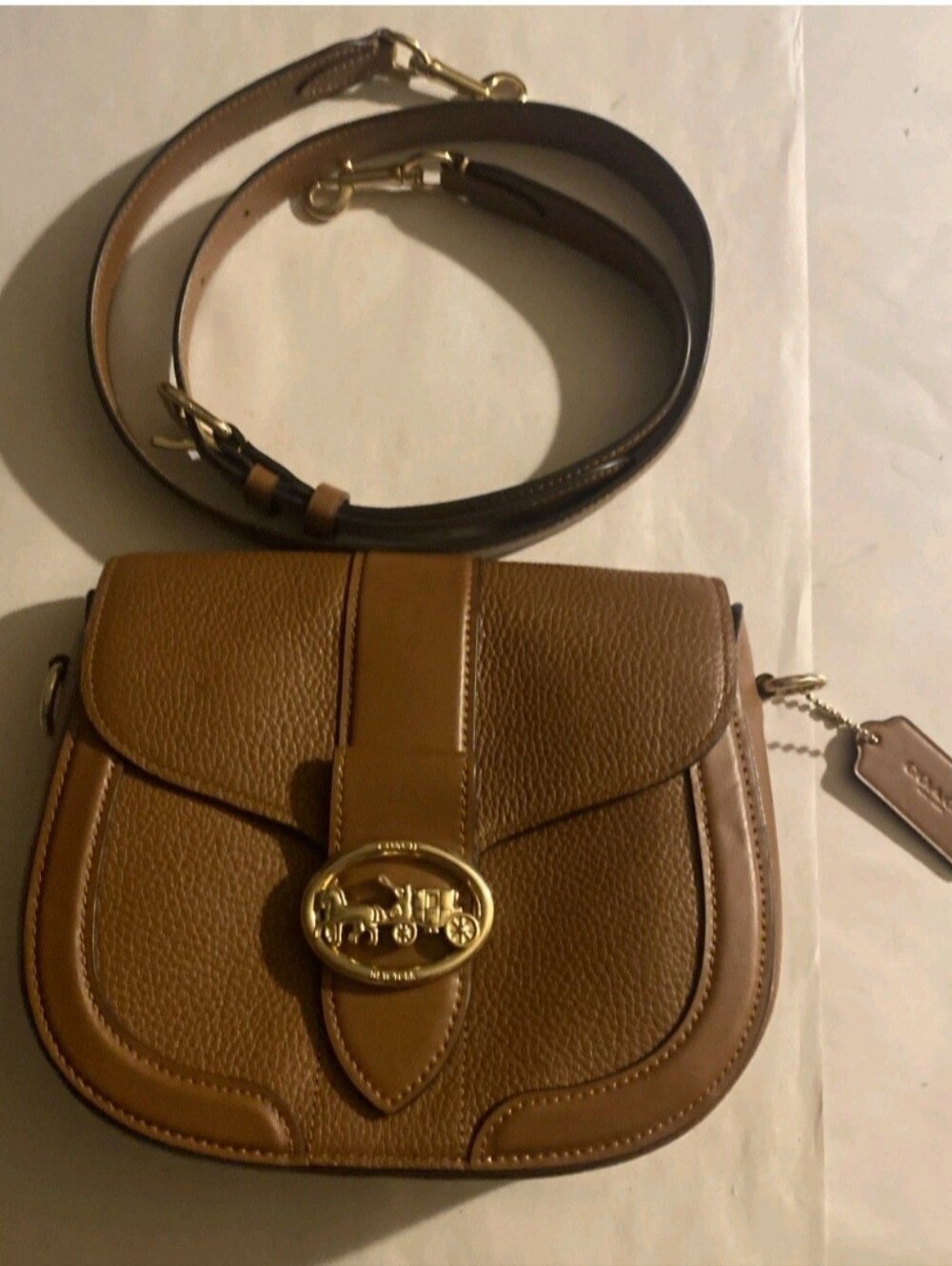 EUC Coach Georgie Saddle Bag #M2079-C3241 - Will Include Unbranded Dust Bag